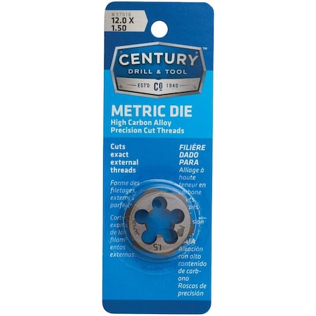 Century Drill & Tool Century Drill & Tool 12.0x1.50 NPT 1 In. Across Flats Hexagon Pipe Die 97618